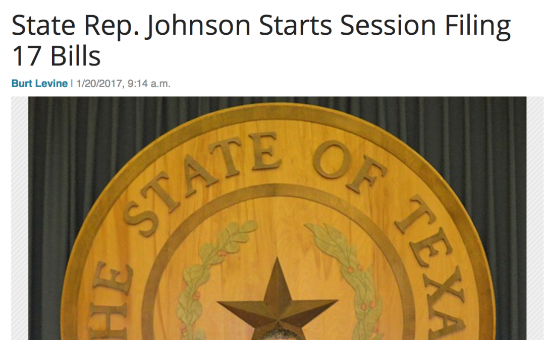 State Rep. Johnson Starts Session Filing 17 Bills | Houston Style Magazine | Urban Weekly Newspaper Publication Website